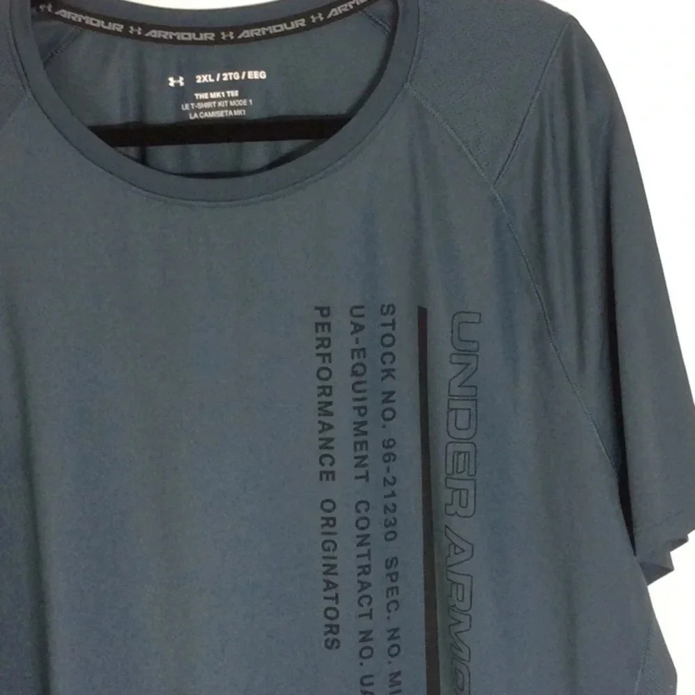 Under Armour Grayish Green & Black Athletics Shirt